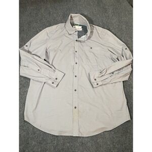 Chubbies Shirt Mens XL Gray Button Front Long Sleeve Casual Pocket Lightweight